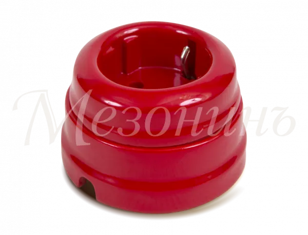 Розетка ретро фарфоровая, двухполюсная, с заземляющим контактом  (в компл с подъемной рамкой D70)