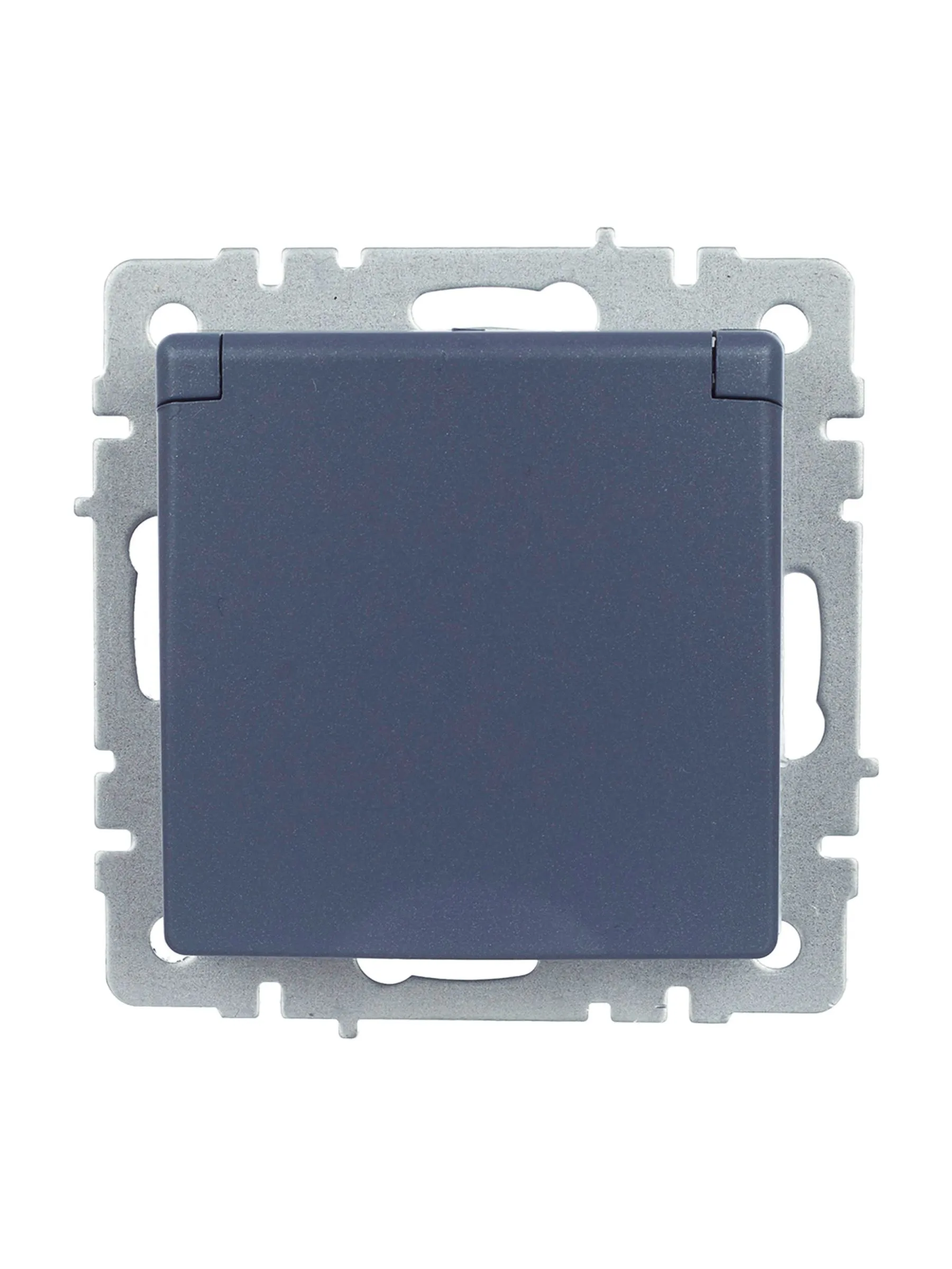 BRITE Розетка 1-местная с заземлением с защитными шторками и крышкой 16А IP44 РСбш10-3-44-БрМ маренго IEK - Фото 7