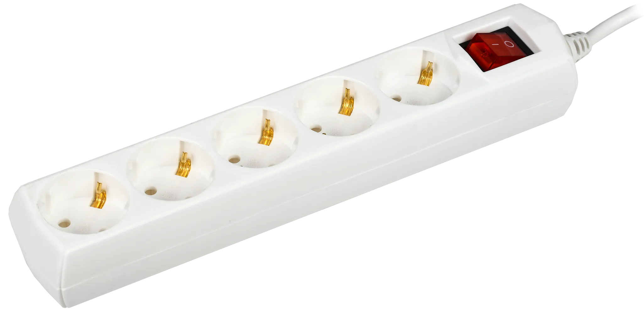 Удлинитель У05В 5 мест с заземлением 3м 3х1мм2 10А/250В GENERICA 