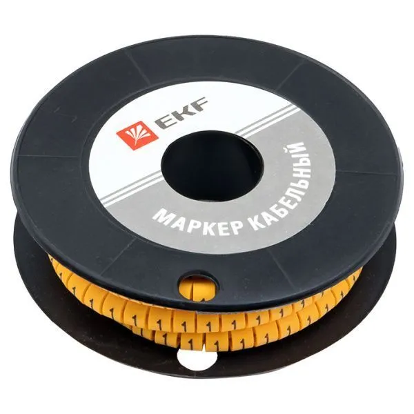 Маркер кабельный 1,5 мм2 "1" (1000 шт.) (ЕС-0) EKF - Фото 3