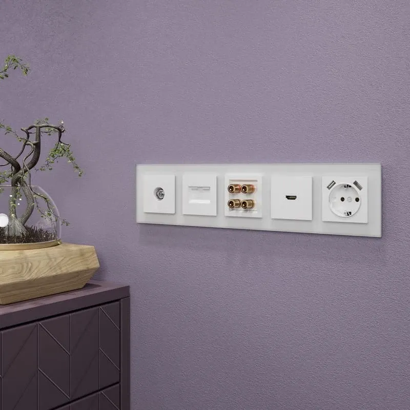 Рамка на 5 постов Favorit (белый матовый,стекло) Werkel - Фото 2