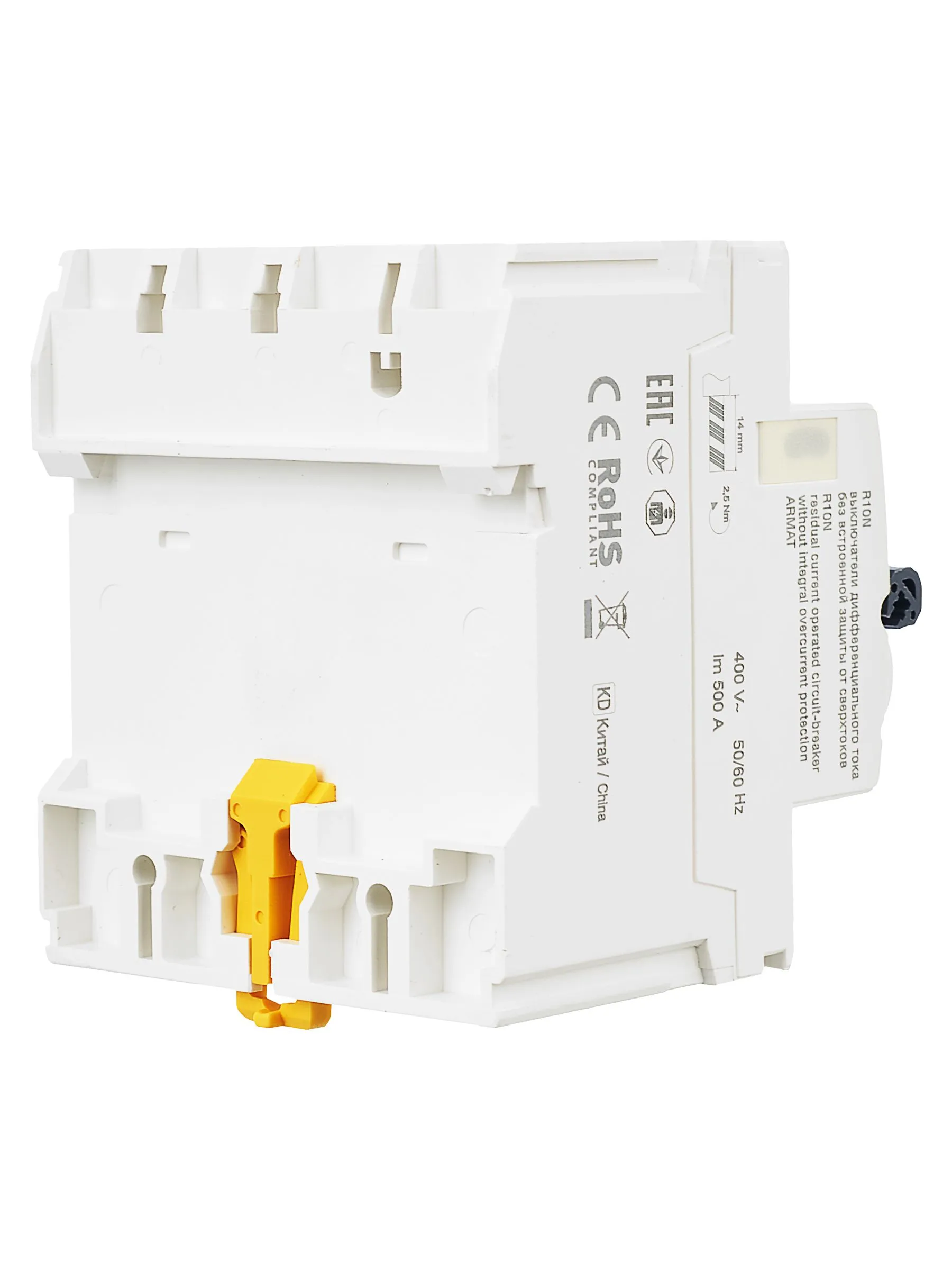 ARMAT Выключатель дифференциального тока R10N 4P 40А 30мА тип AC IEK - Фото 2