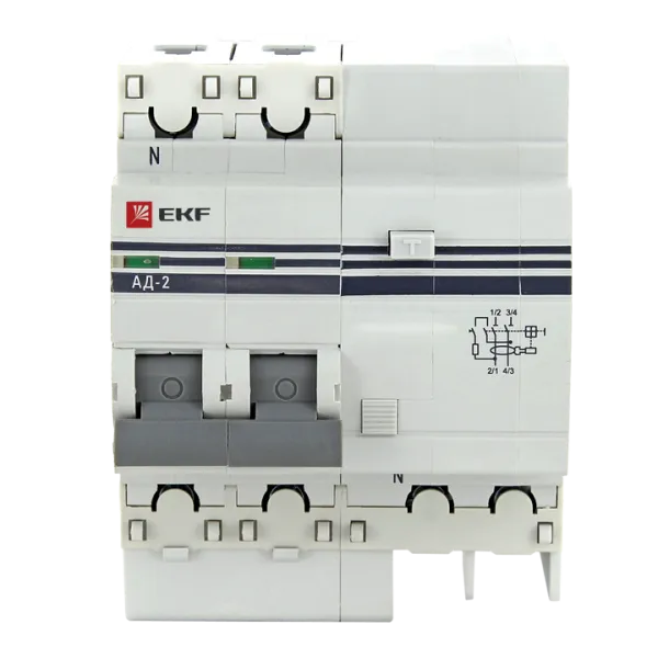 Диф. автомат 2Р 50А 100мА тип АС х-ка C эл. 4,5кА АД-2 EKF