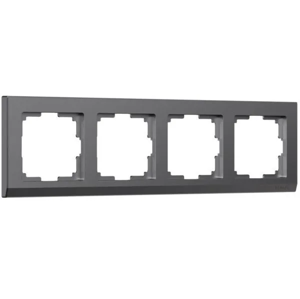 Рамка на 4 поста Stark (графит матовый),Werkel
