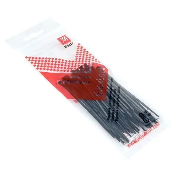 Хомут P6.6 стандартный (ч), 2.5x100 (50шт) FlexLock