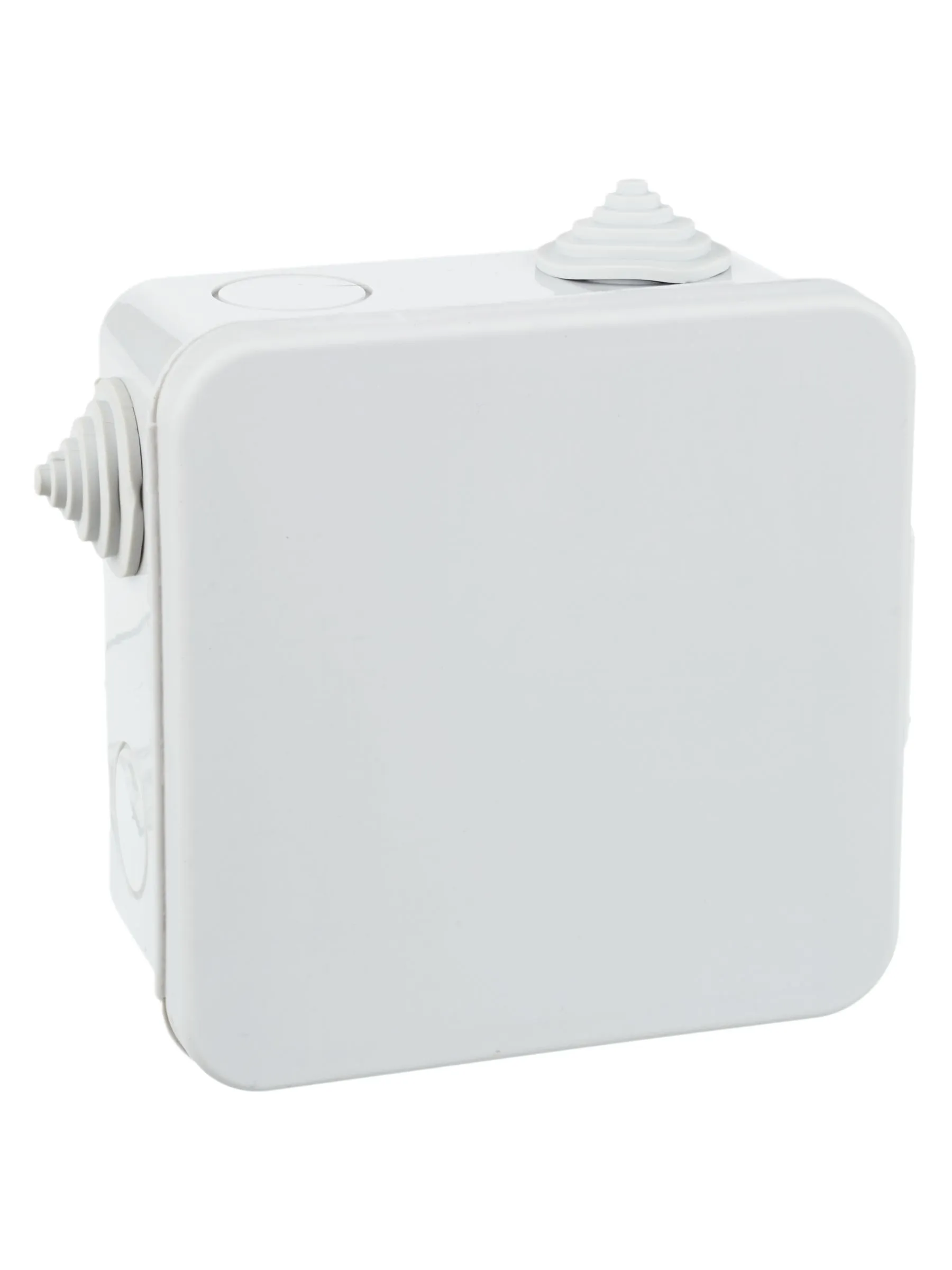 Коробка распаячная для о/п 100х100х50мм IP54 КМ41256 безгалогенная (HF) с откидной крышкой 8 гермовводов серая IEK - Фото 4