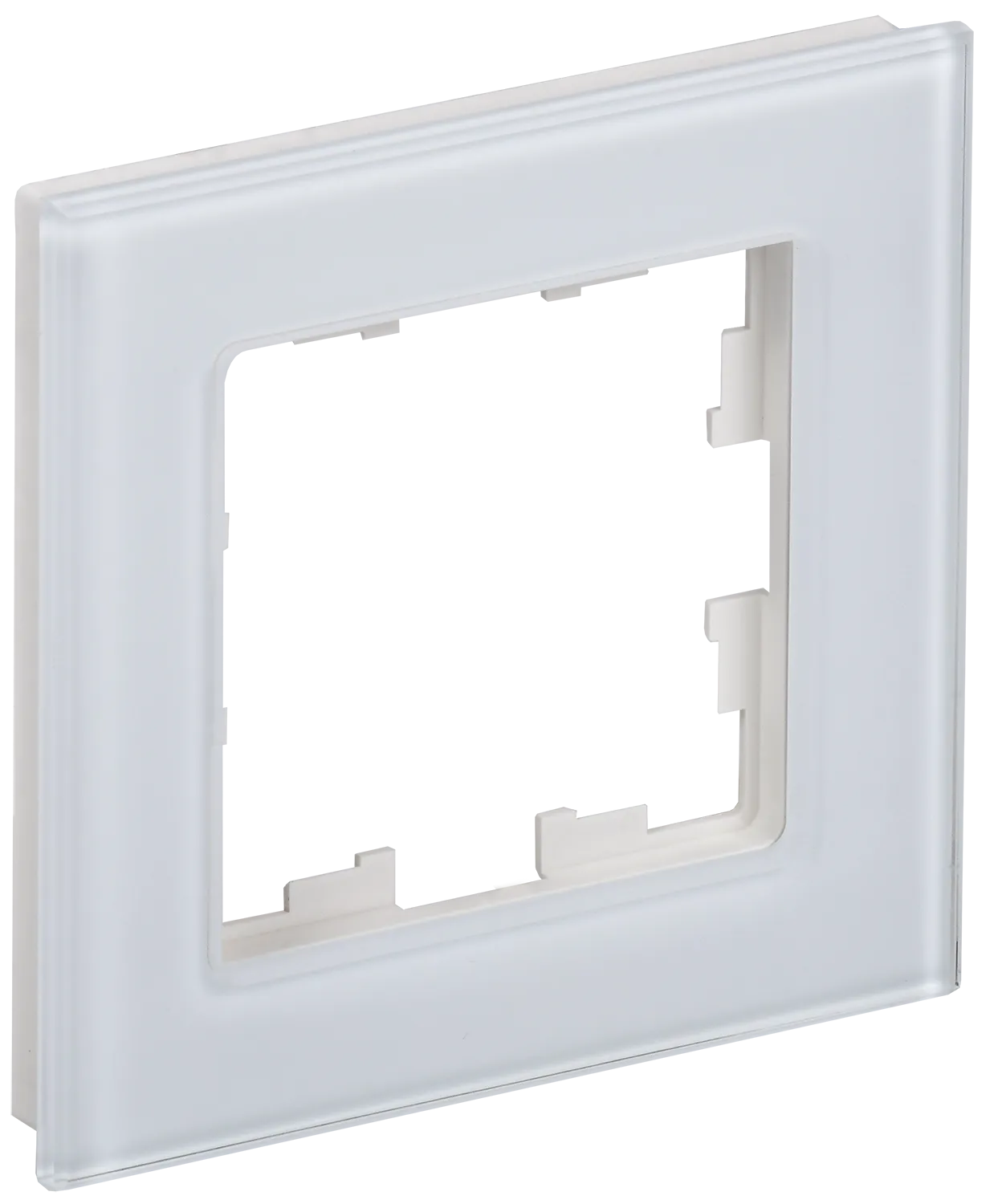 BRITE Рамка 1 -местная РУ-1-2-БрБ стекло белый IEK