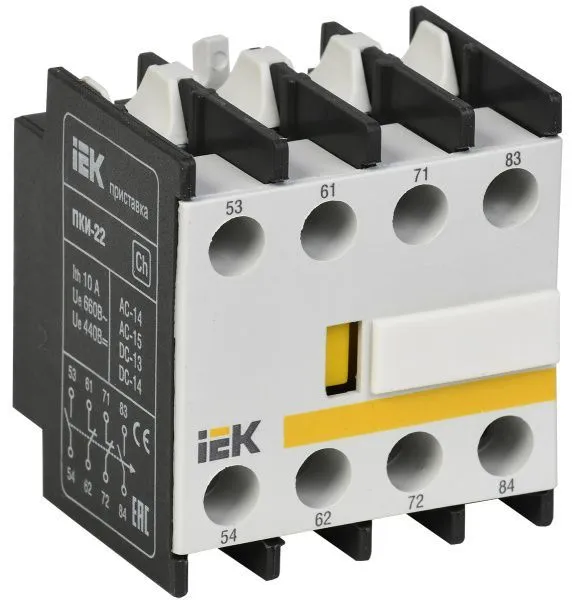 Приставка ПКИ-22 дополнительные контакты 2NO+2NC IEK 