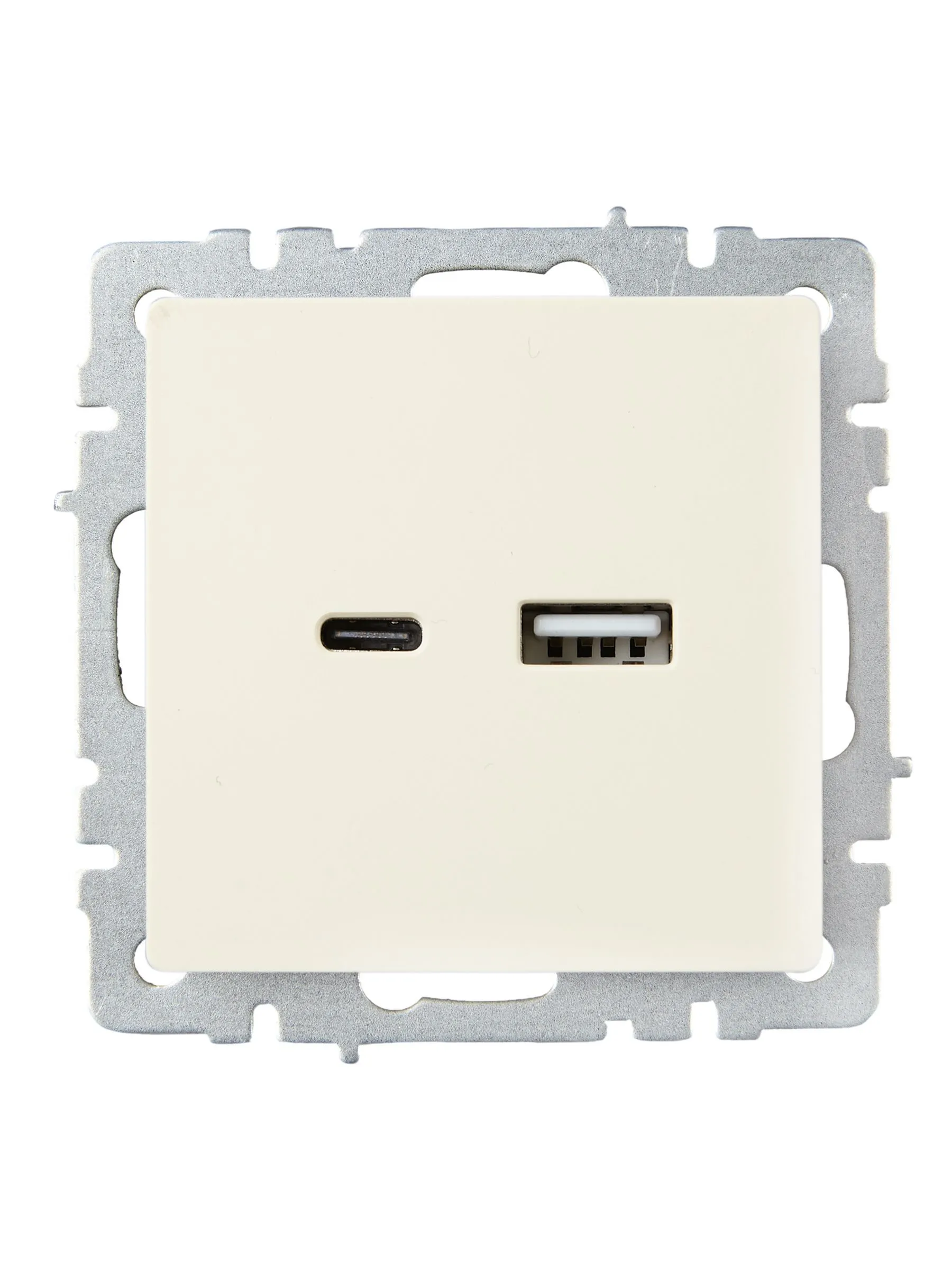 BRITE Розетка USB A+C 18Вт РЮ11-1-БрКр бежевый IEK - Фото 2