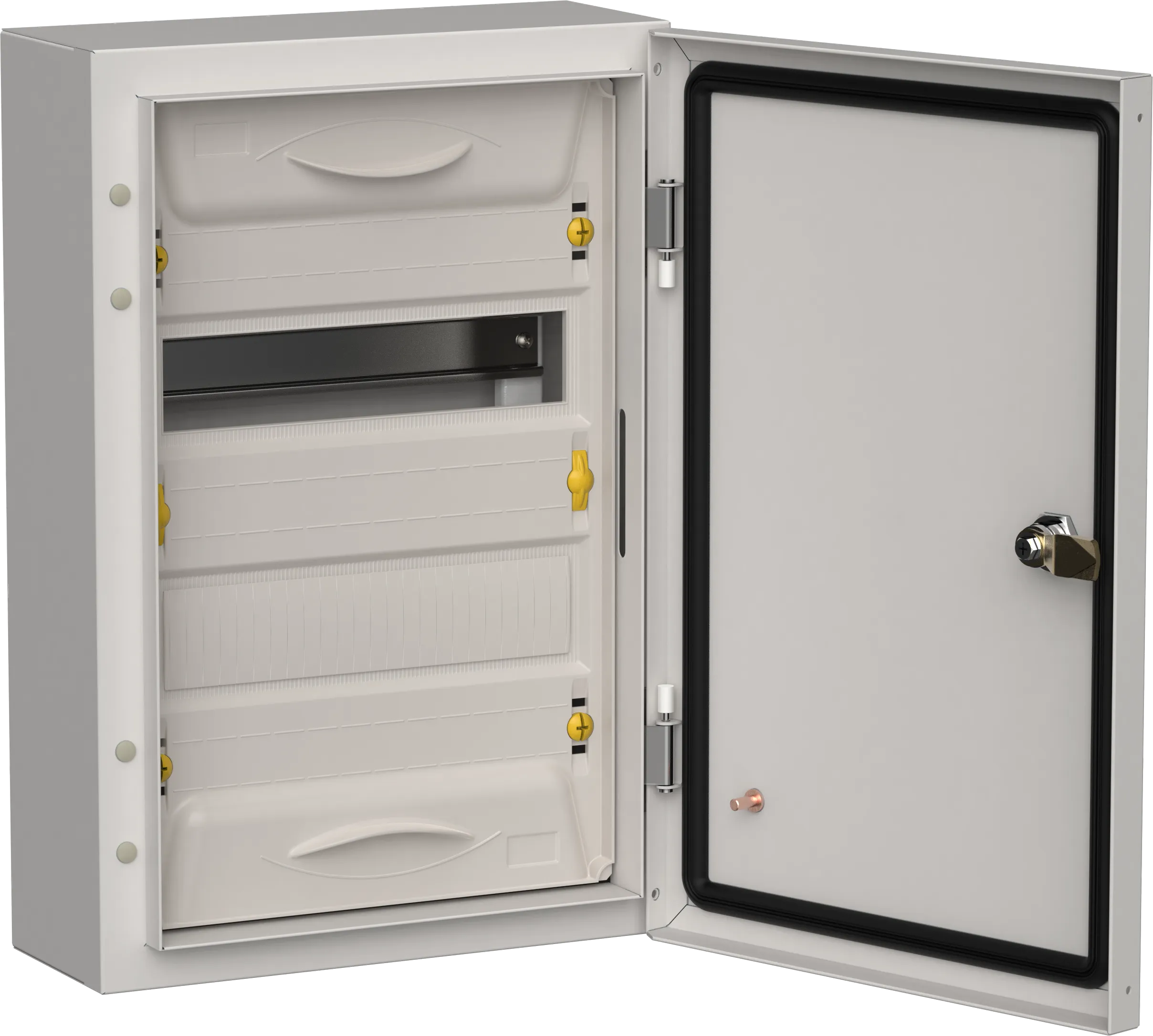 TITAN 5 Корпус металлический ЩРн-24 (1х24) 460х310х140мм IP54 серый (одна дверь) IEK TI5-50-N-024-54-7035