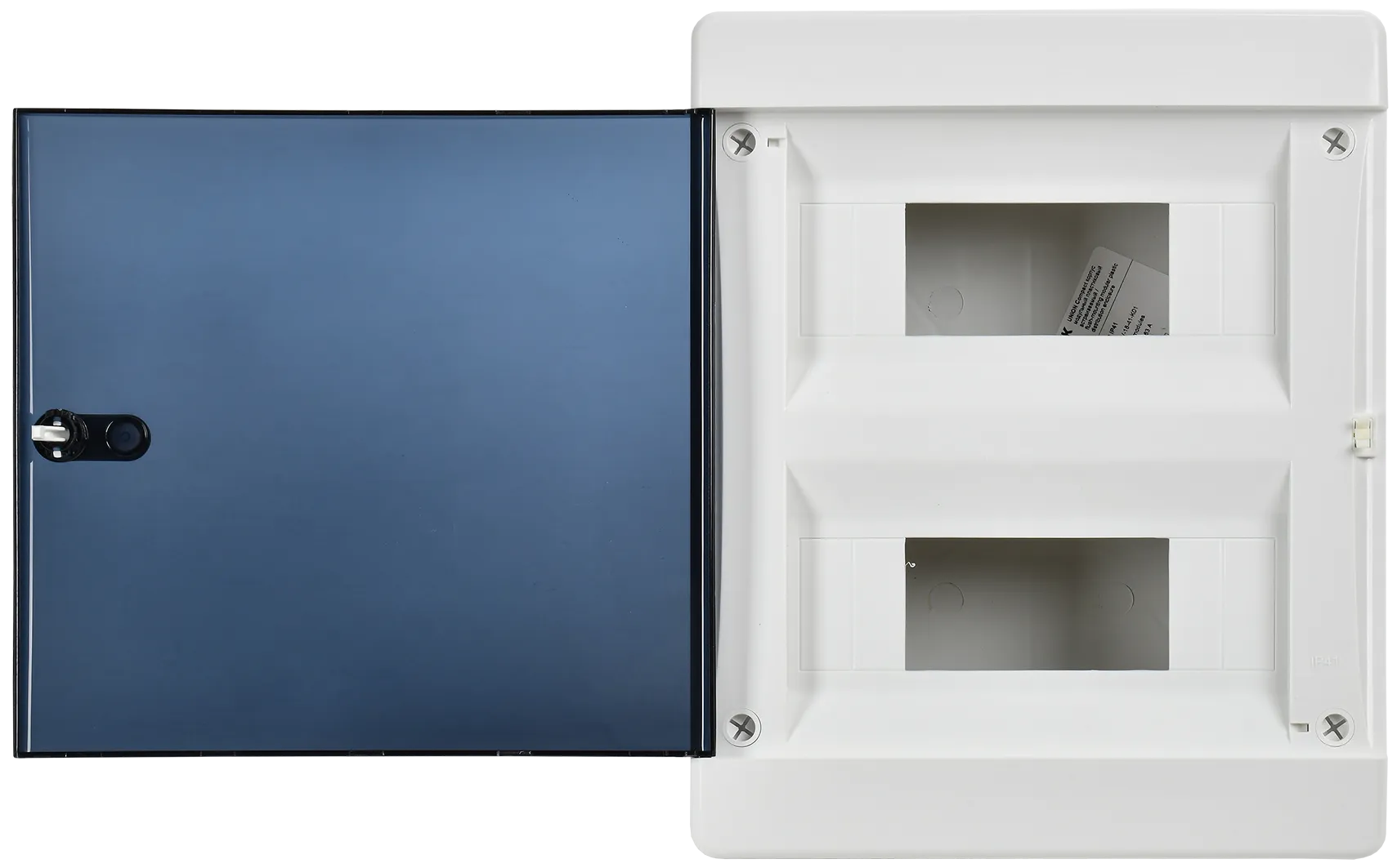 UNION Compact Корпус пластиковый ЩРН-П-18 IP41 черная прозрачная дверь IEK - Фото 5