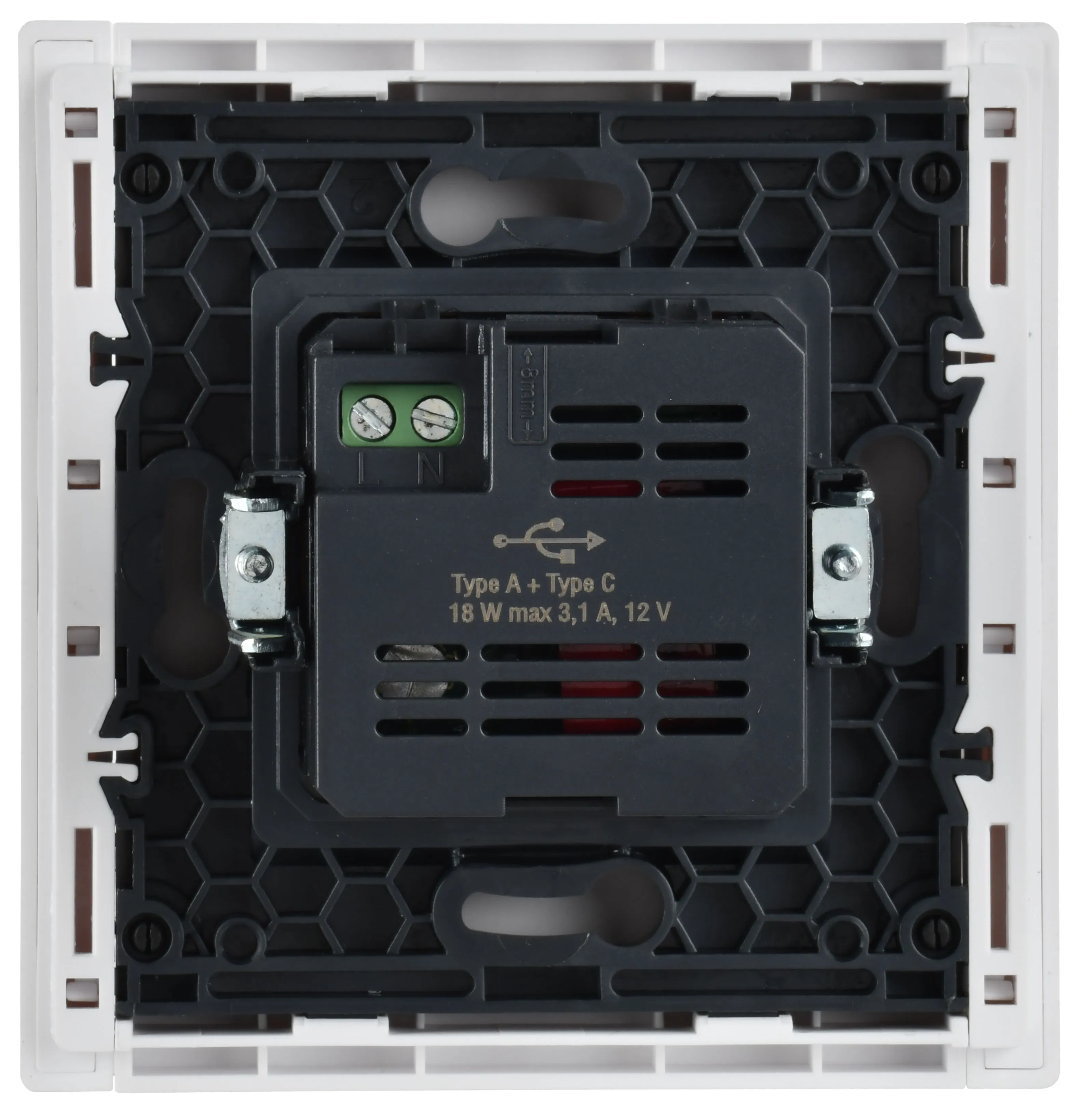 FORTE&PIANO Розетка USB A+C 18Вт FP251 белый IEK - Фото 3