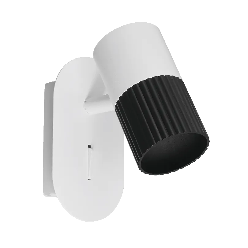 Настенный светильник WOLTA WSL-GU10/W18BW DUO под лампу GU10 Белый/черный D55x130x120 WSL-GU10/W18BW