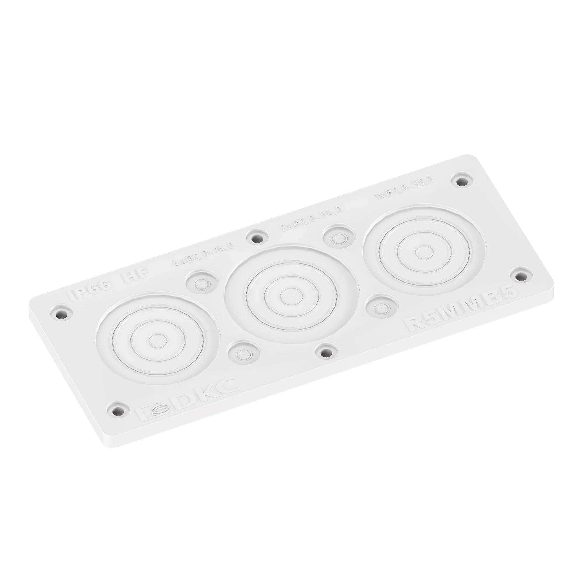 Ввод кабельный мембранный EPDM IP66 -70..+90град.C 216х89мм 4хd20-140мм 2хd20-540мм 1хd20-590мм DKC R5MMB5 R5MMB5