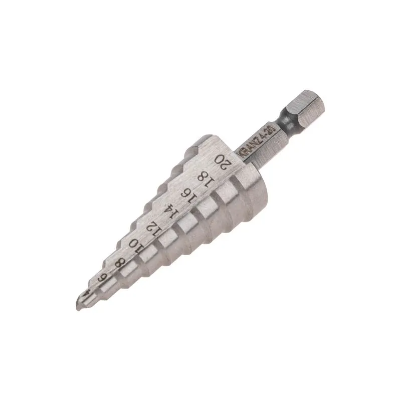 Сверло по металлу ступенчатое 4,0-20,0мм, 76мм, 62 HRC KRANZ - Фото 2