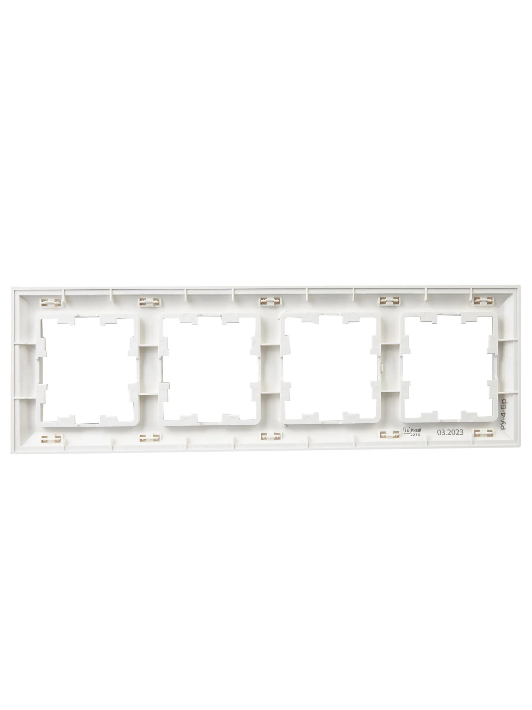 BRITE Рамка 4-местная РУ-4-Бр белый/белый IEK - Фото 6