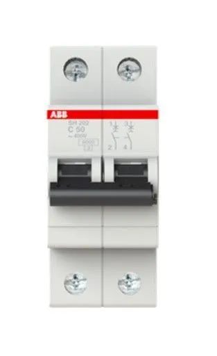 Автоматический выключатель SH202-C50, 2P, 50А, хар-ка C, 6kA