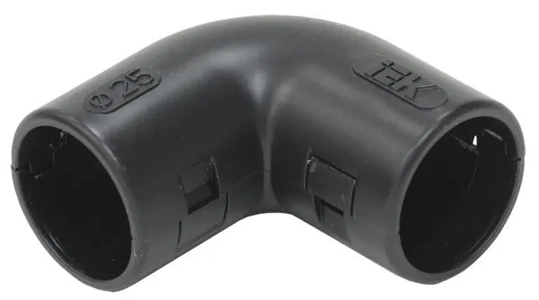 ELASTA Поворот открывающийся на 90град CI25G черный IEK