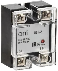 Реле твердотельное OSS-2 60А 380В AC 3-32В DC ONI 