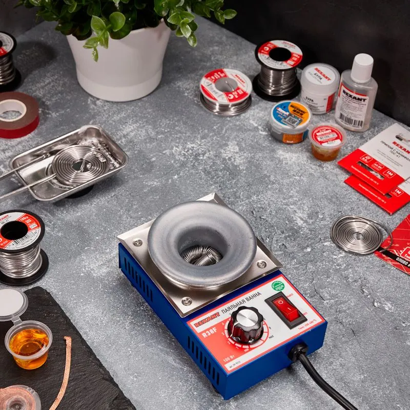 Паяльная ванна, модель R38F, 100Вт, ø38мм, 200-480 °C, бессвинцовая REXANT - Фото 2