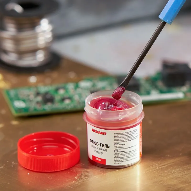 Флюс-гель для пайки, TT KELLER индикаторный, 20мл, банка REXANT - Фото 4
