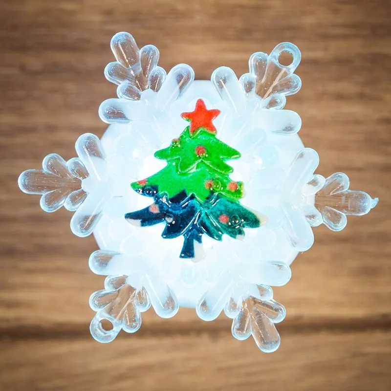 Елочка на снежинке RGB 5,5x5,5 см 501-037