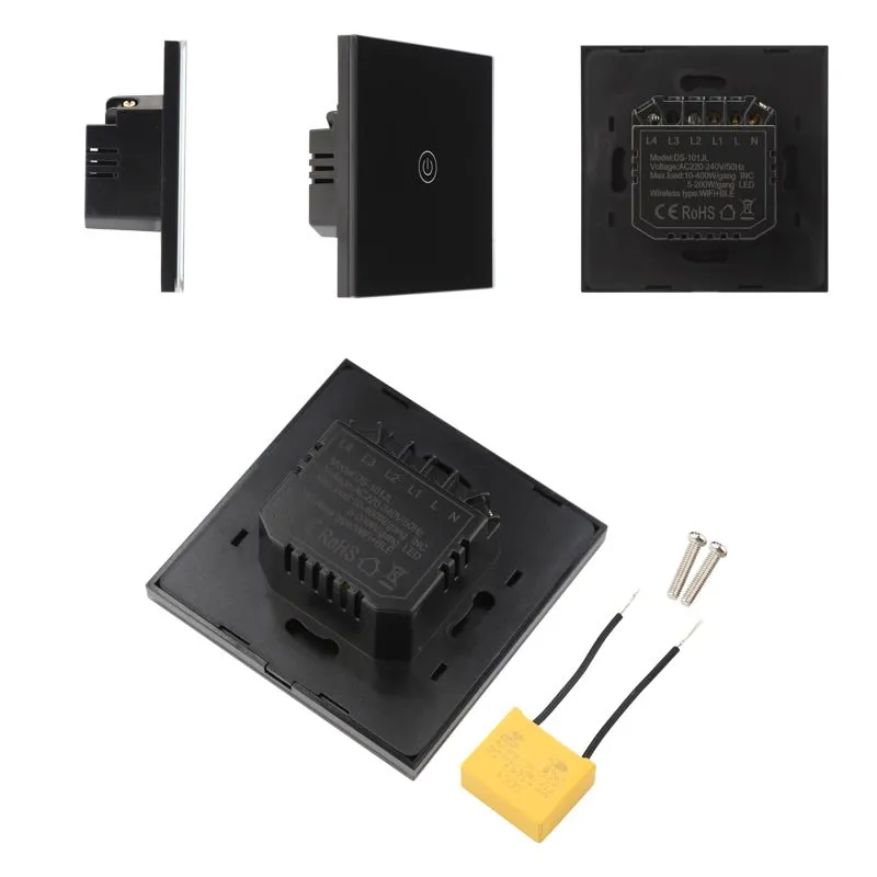 Умный Wi-Fi выключатель однокнопочный черный SECURIC - Фото 3