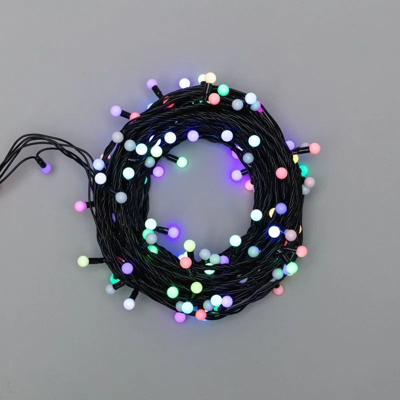 Гирлянда светодиодная Мультишарики Ø13мм 20м 200 LED RGB черный ПВХ IP65 быстрая смена цвета 230В нужен блок 303-500 NEON-NIGHT 303-509-1