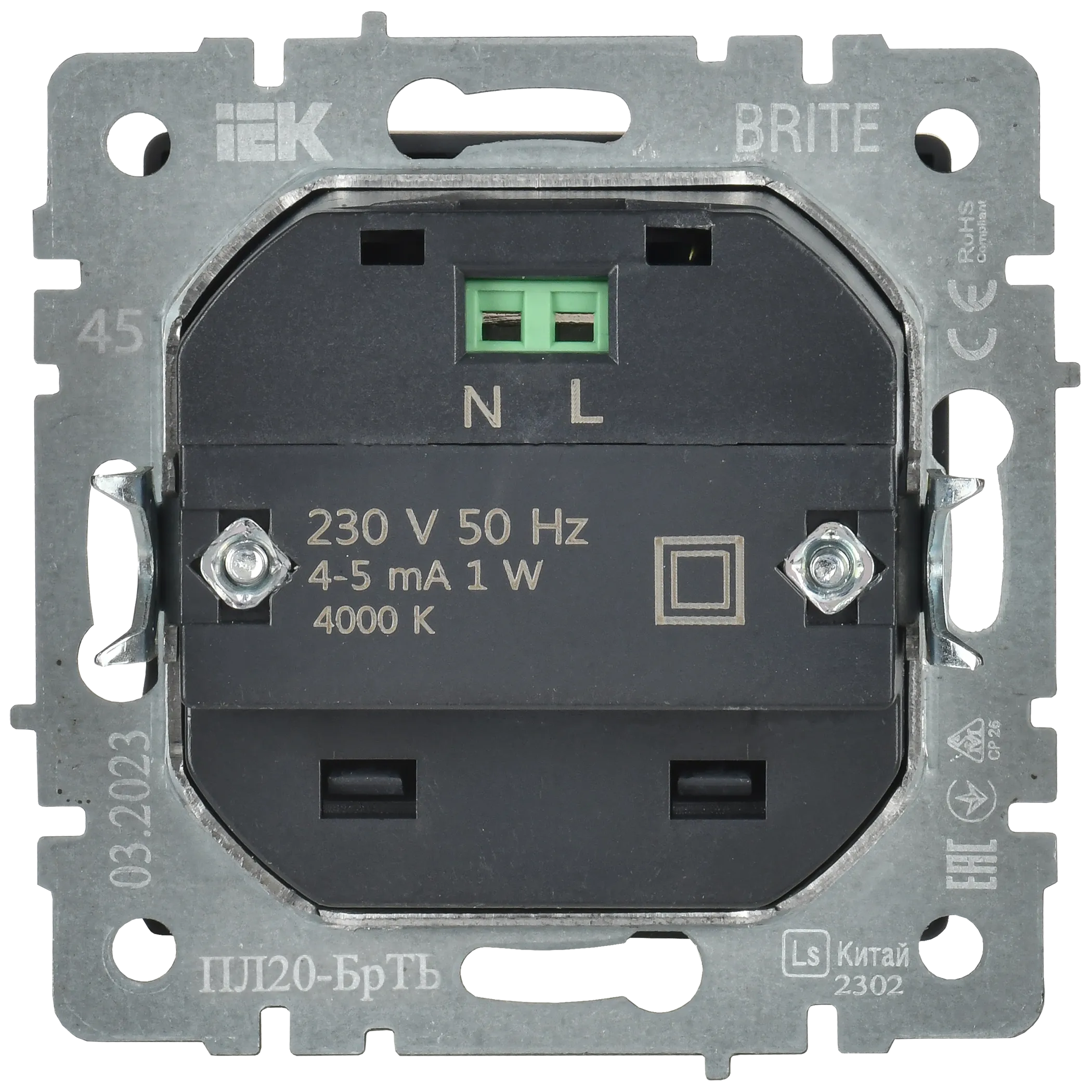 BRITE Подсветка светодиодная встраиваемая ПЛ20-БрТБ темная бронза IEK - Фото 6