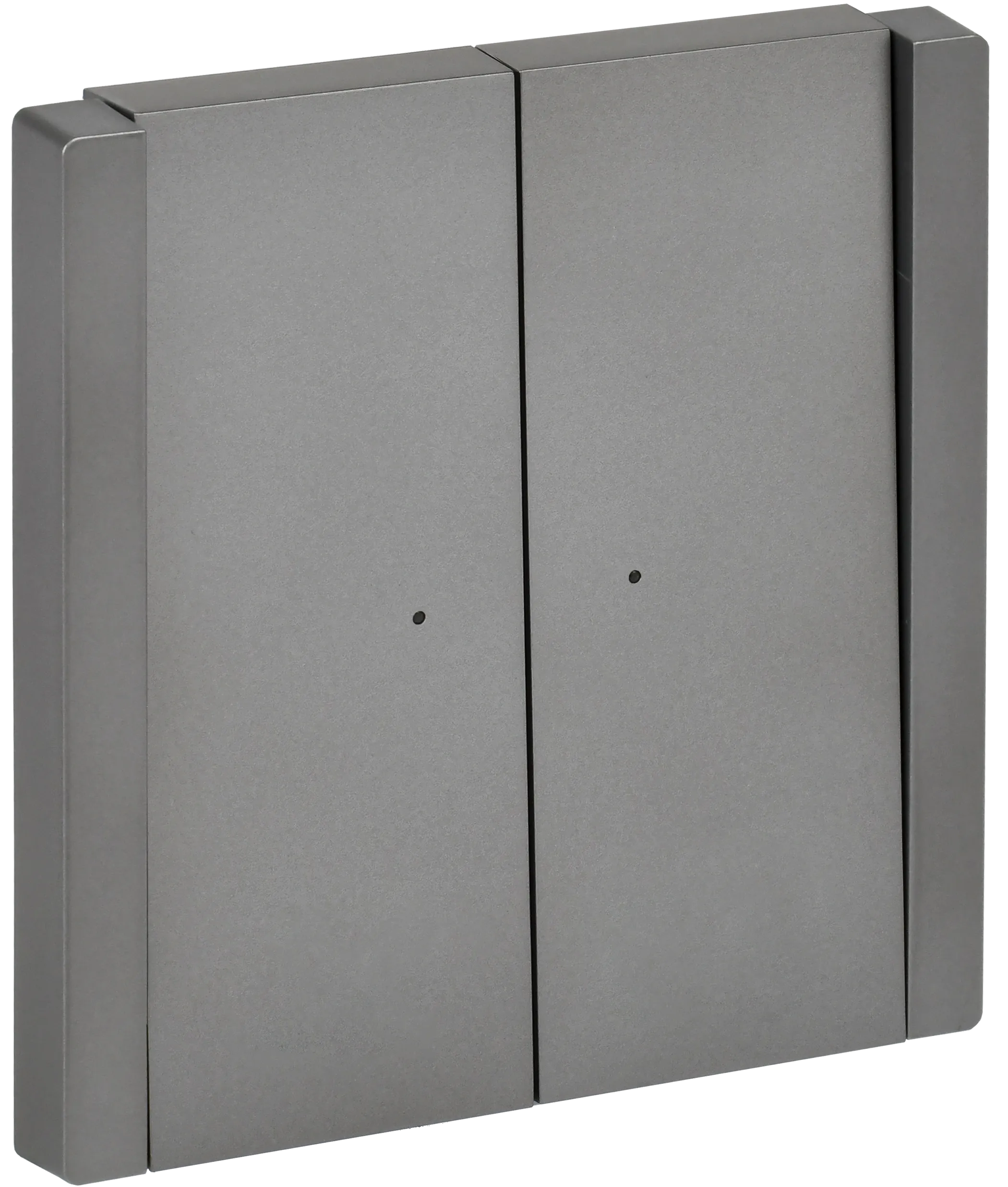 FORTE&PIANO Выключатель 2-клавишный с индикацией 10А FP506 сталь IEK