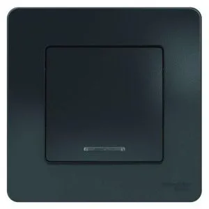 Выключатель 1-кл. СП Blanca 10А IP20 (сх. 1) 250В с подсветкой антрацит SE BLNVS010116 1210370