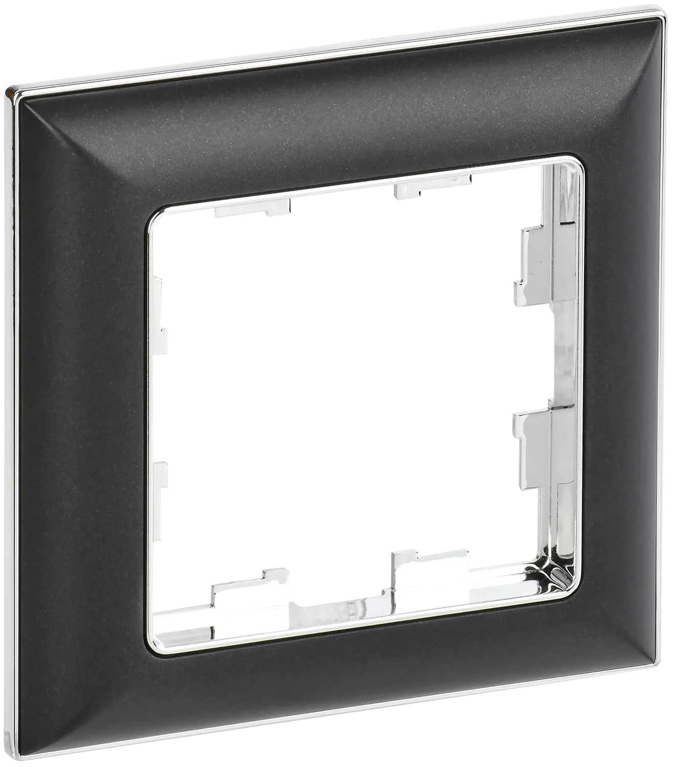 BRITE Рамка 1-местная РУ-1-Бр хром/черный IEK
