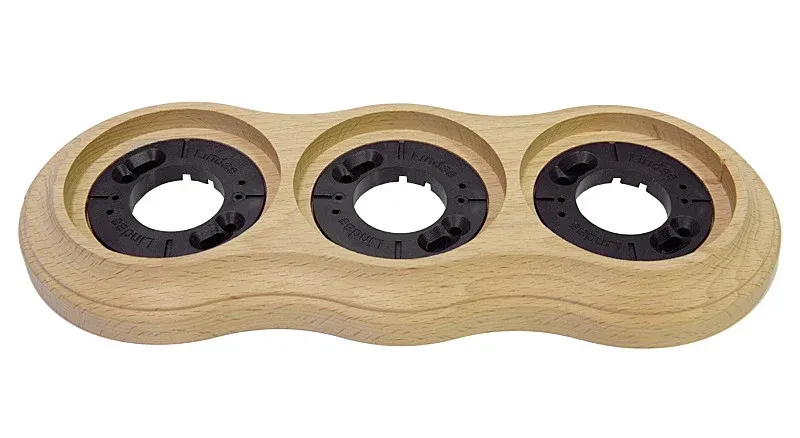 Рамка 3-местная, цвет - бук натуральный