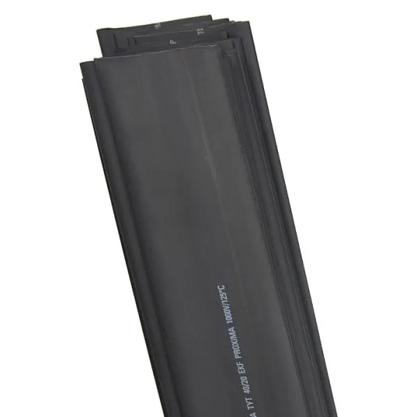 ТУТ нг 25/12,5 черная в отрезках по 1м EKF