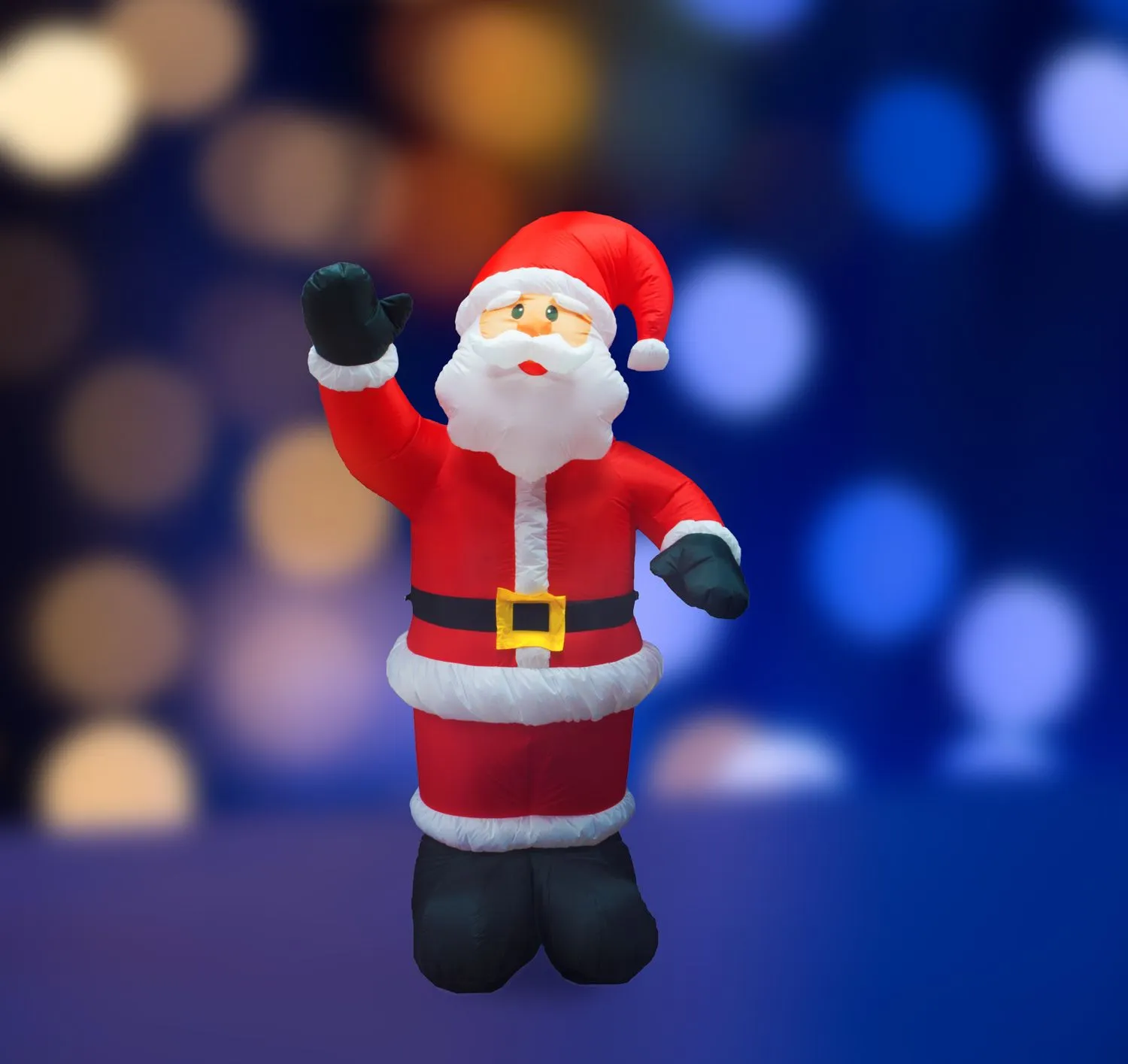 3D фигура надувная Дед Мороз приветствует, размер 180 см, внутренняя подсветка 5 LED, компрессор с адаптером 12В, IP 65 NEON-NIGHT - Фото 2