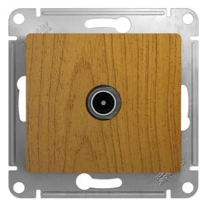 Розетка телевизионная оконечная TV 1-м СП Glossa 1дБ механизм дерево дуб SE GSL000591 288571