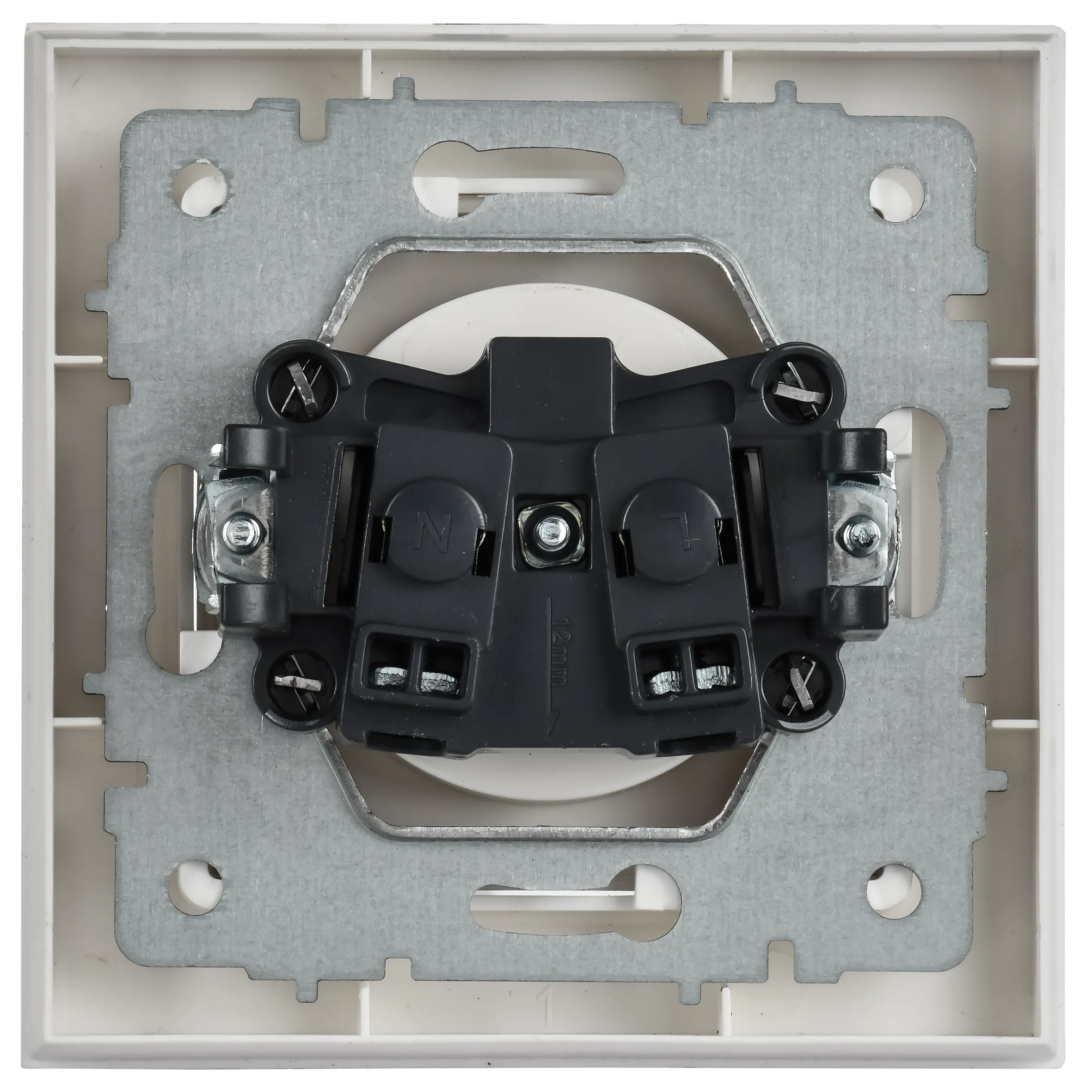 BRITE Розетка 1-местная без заземления без защитных шторок 10А в сборе РСР10-1-0-БрАБ арктический белый IEK - Фото 5