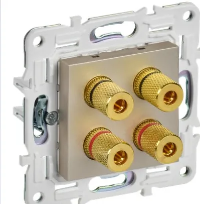 SKANDY Аудиорозетка 4-местная SK-A01Sh шампань IEK SK-S40-K37