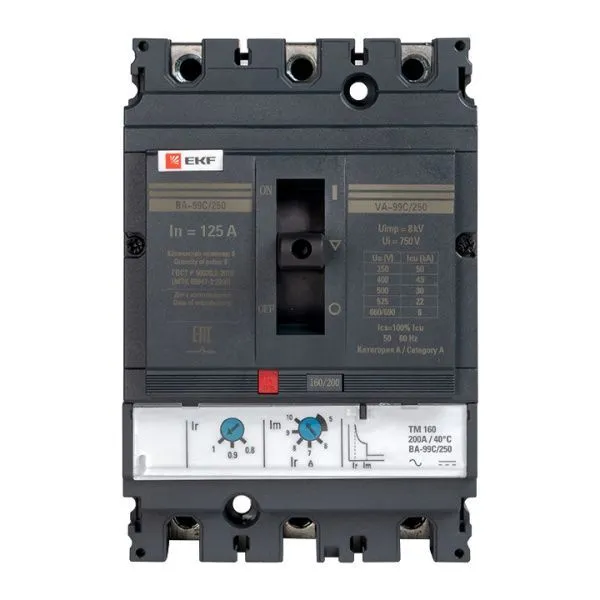 ВА-99C 250/125А 3P 45кА EKF - Фото 4