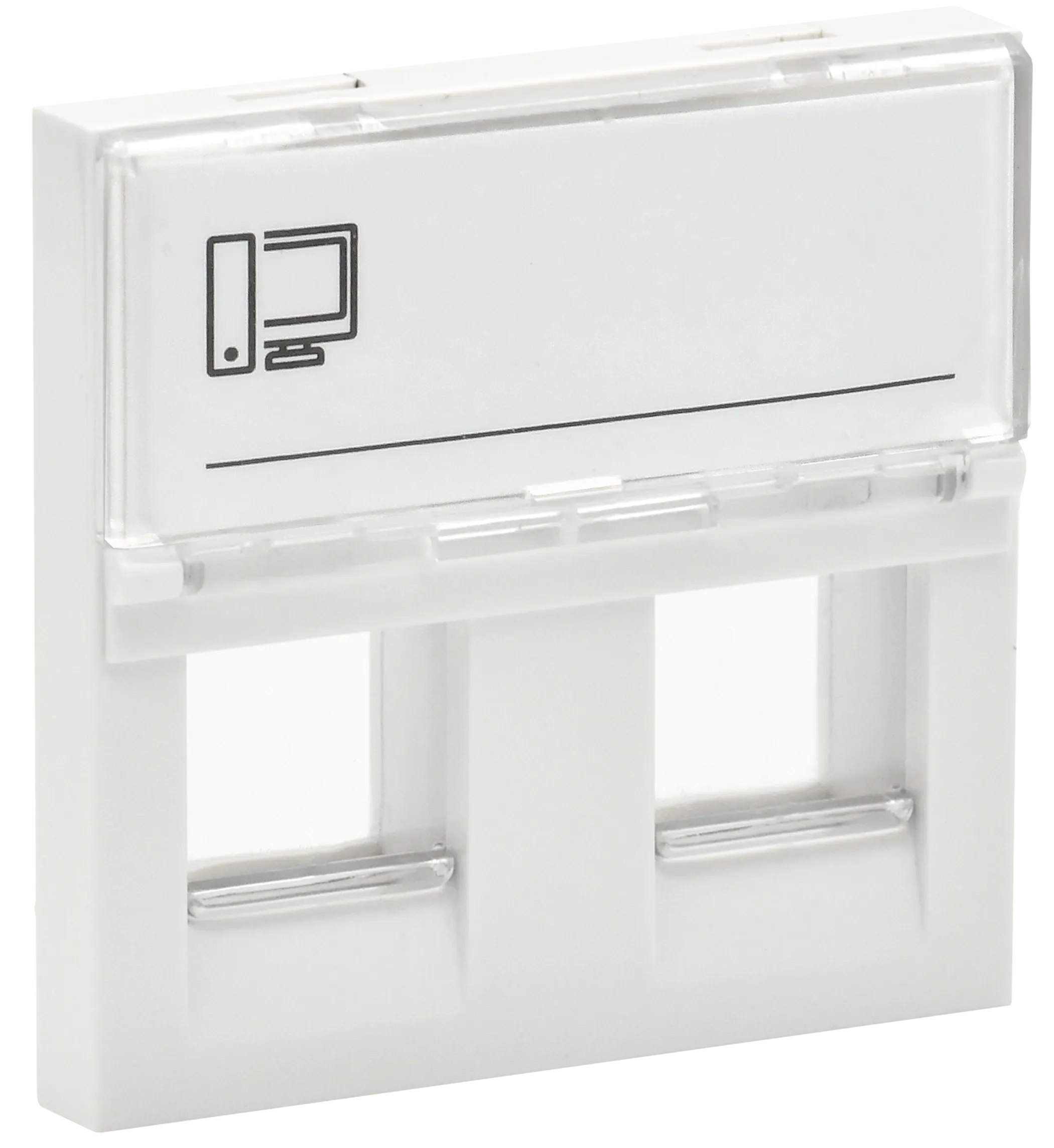 PRIMER Панель лицевая Keystone (2 модуля 2 входа) белая IEK PR-KK40D-PLK2-0-2-K01