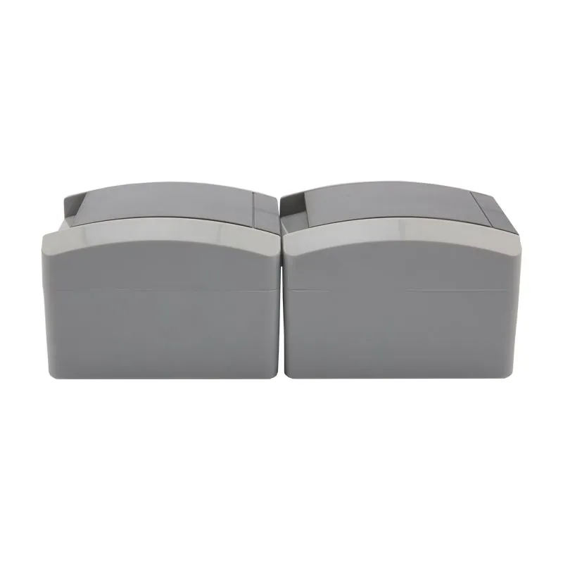 Блок вертикальный 2 розетки INDUSTRIAL IP54 с заземлением, о/у, серый KRANZ - Фото 2