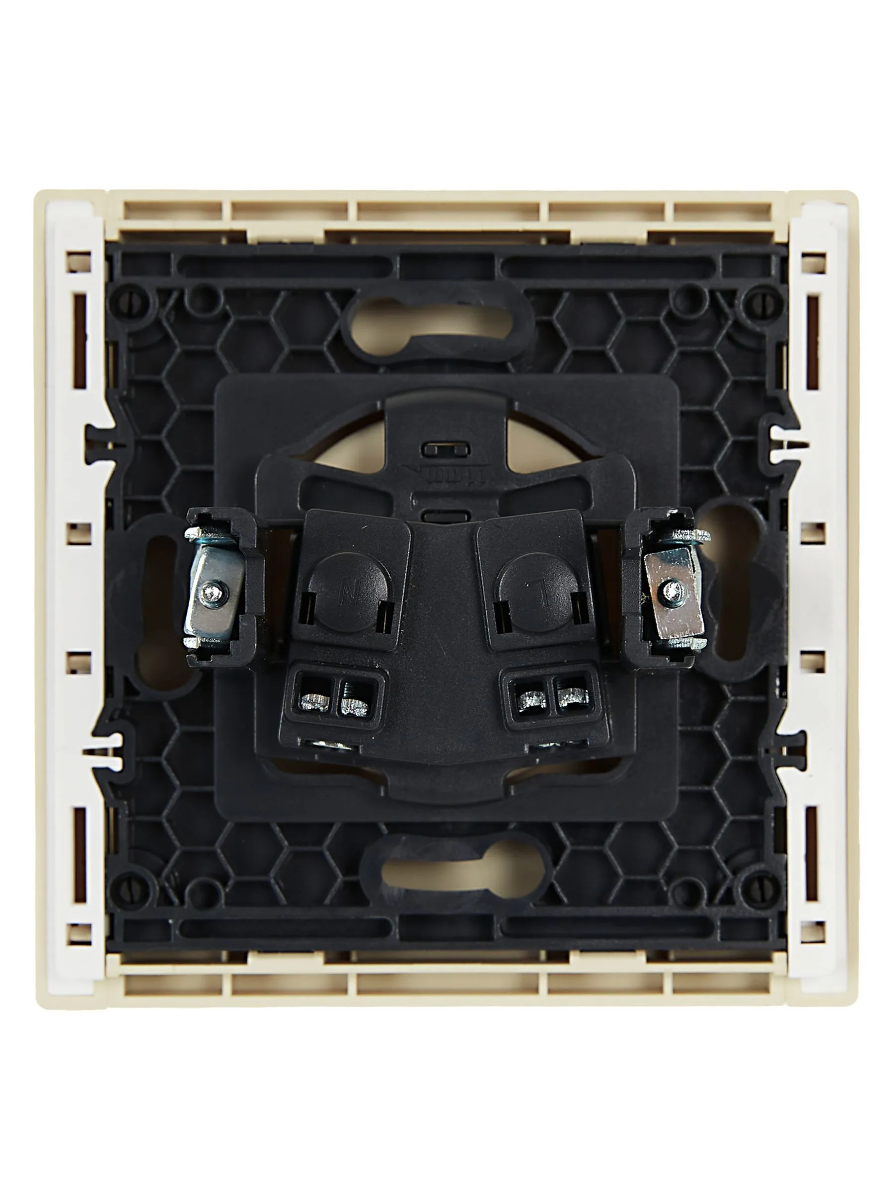 FORTE&PIANO Розетка 1-местная без заземления без защитных шторок винтовое крепление 10А FP418 ваниль IEK - Фото 6