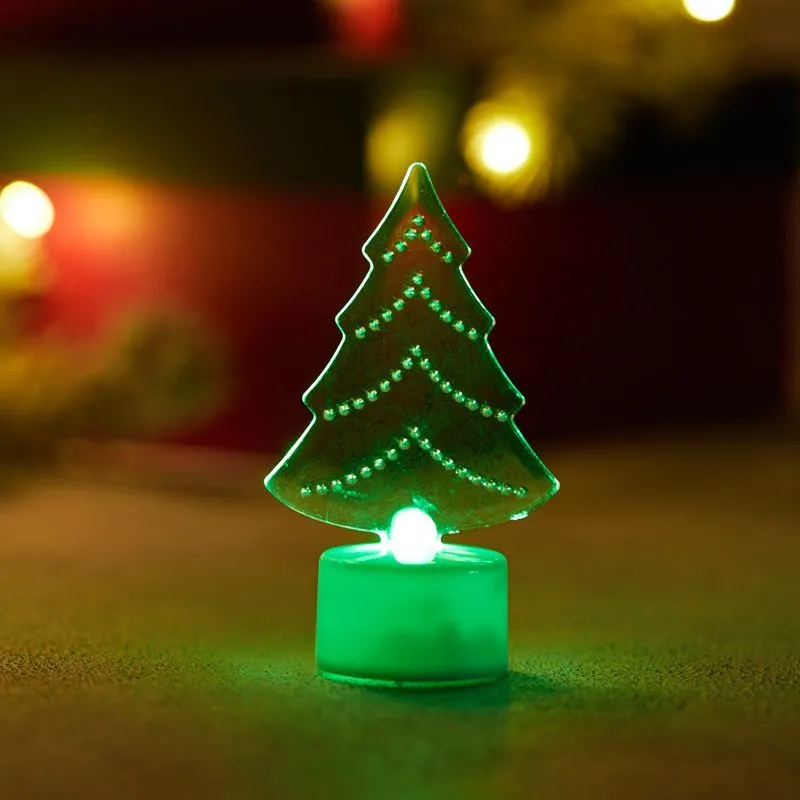 Фигура светодиодная на подставке Елочка 2D, RGB 501-045