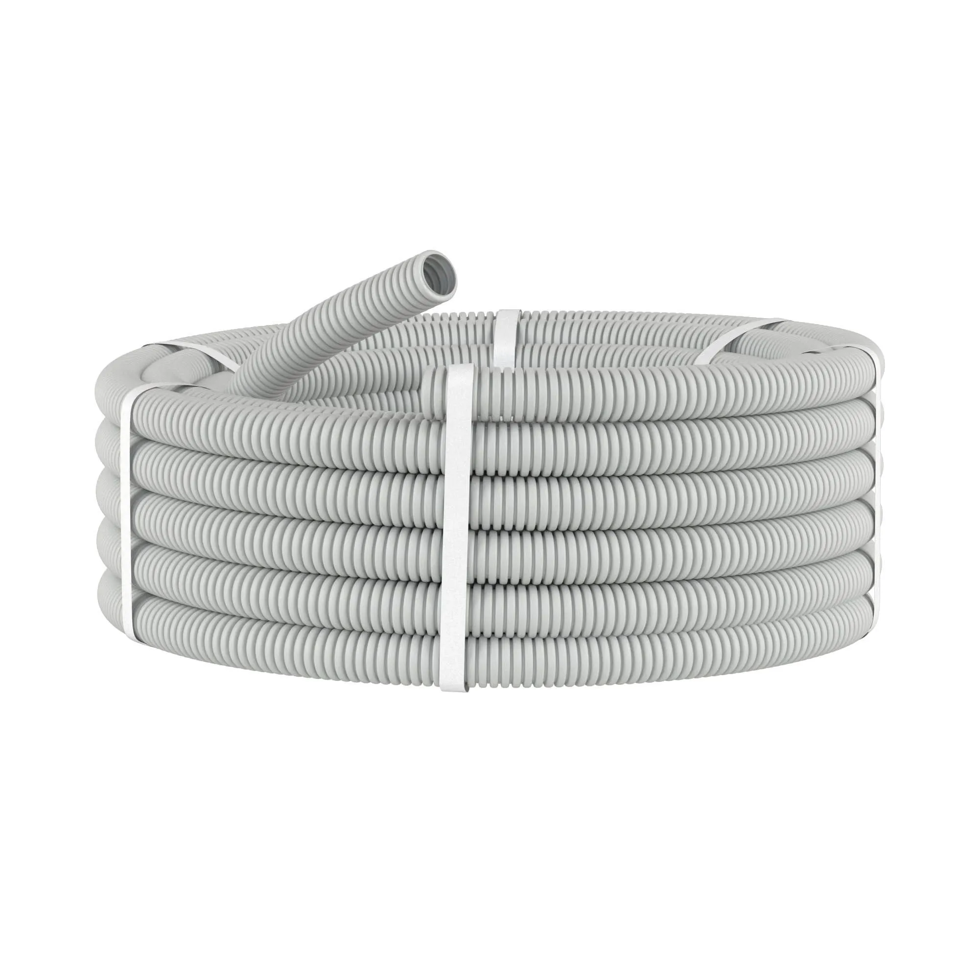 Труба гофрированная ПВХ гибкая тяжелая d16мм без протяжки сер. (уп.100м) DKC 90516 - Фото 2
