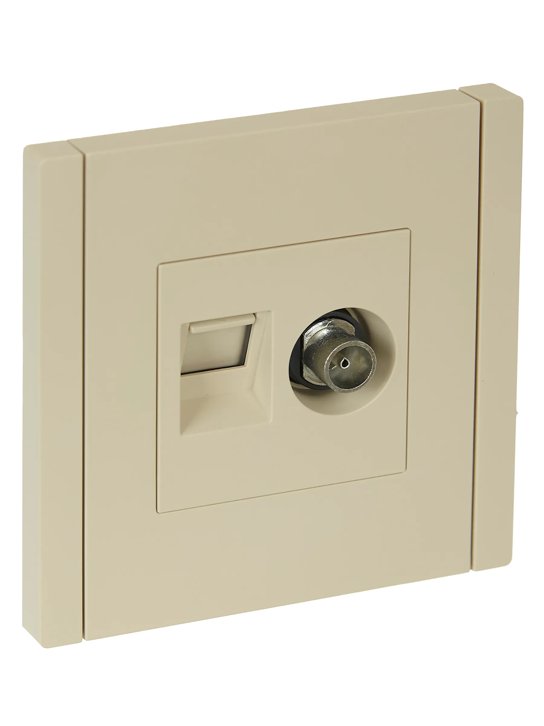 FORTE&PIANO Розетка двойная TV+RJ45 кат.6 FP437 ваниль IEK FP-AK20-2-K10