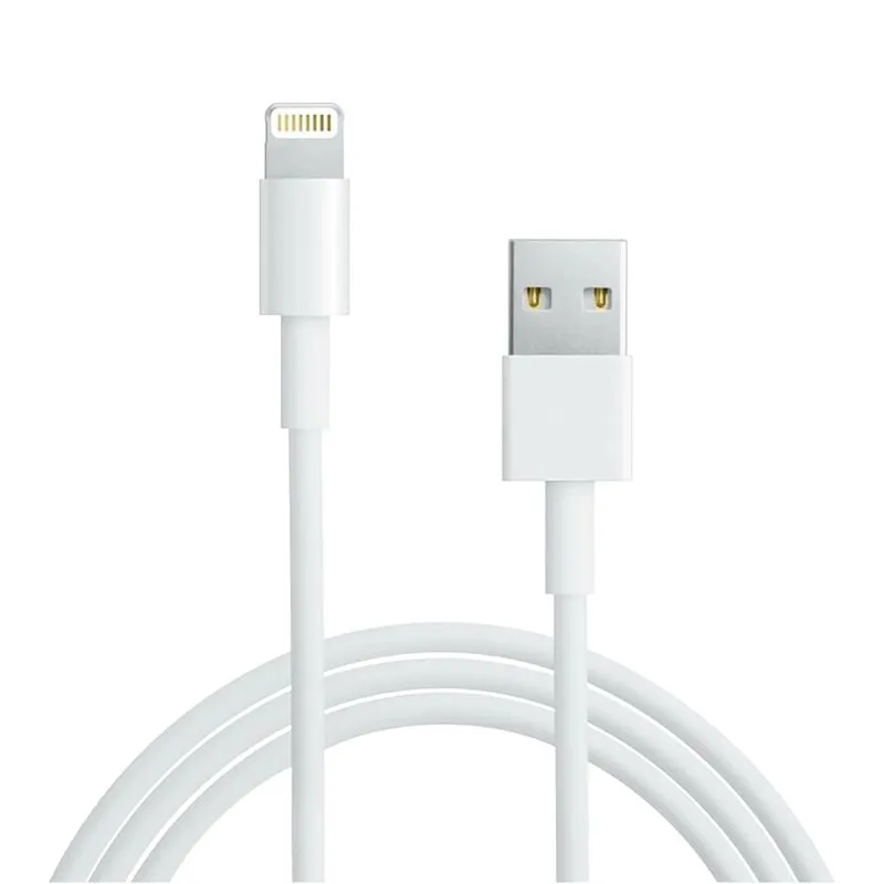 Кабель USB-A – Lightning для Apple, 2,4А, 1м, ПВХ, белый, оригинал (чип MFI) REXANT