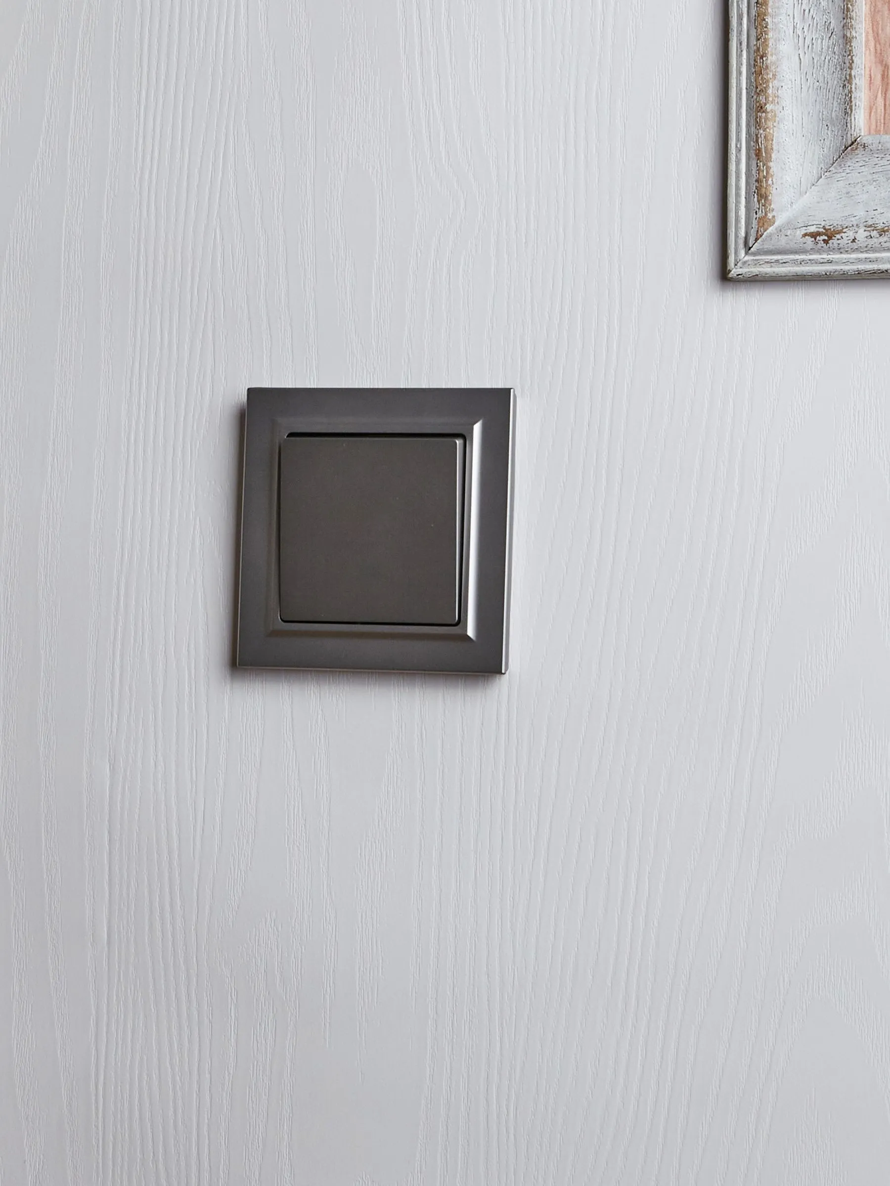 BRITE Выключатель 1-клавишный 10А в сборе ВСР10-1-0-БрС сталь IEK - Фото 3