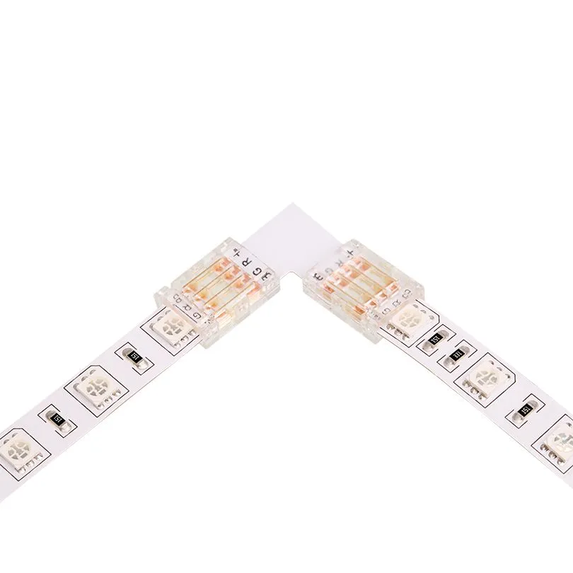 Коннектор WOLTA WLS-4PIN-RGB-10MM-L угловой для ленты SMD RGB шириной 10мм. Цена за 1 шт., мин. кратность 3 шт. - Фото 2