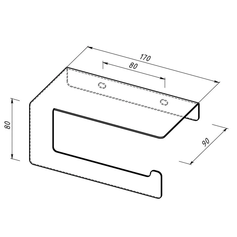 Держатель для туалетной бумаги с полкой хранения, белый REXANT - Фото 4