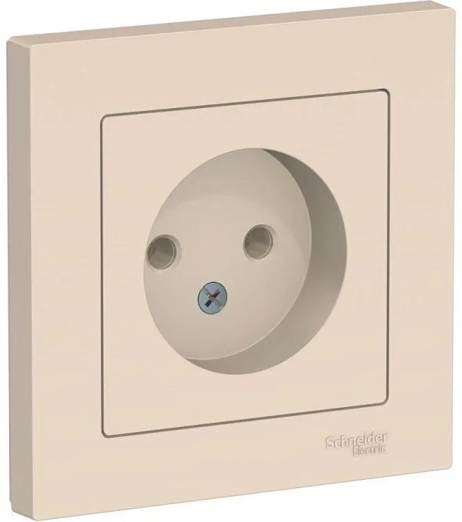 Розетка 1-м СП AtlasDesign 16А IP20 без заземл. в сборе беж. SE ATN000240
